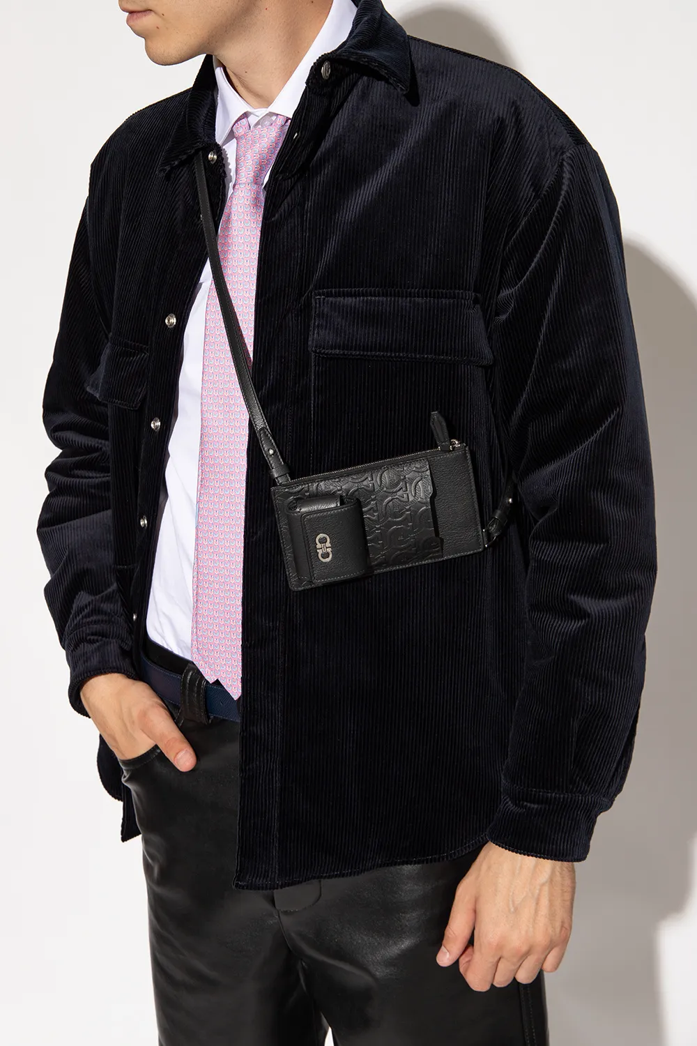 Salvatore Ferragamo Gancini Embossed Smartphone Crossbody Bag