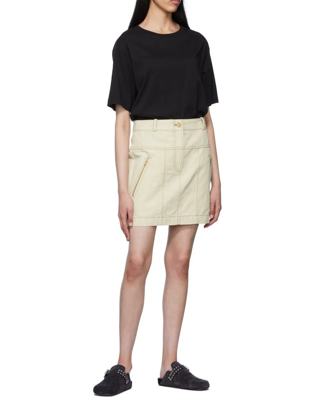 Logo Denim Skirt
