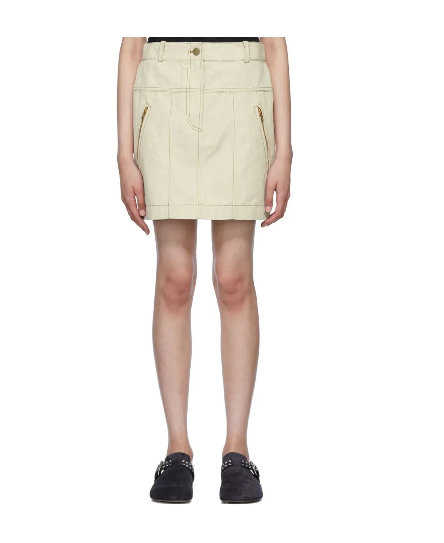 Logo Denim Skirt