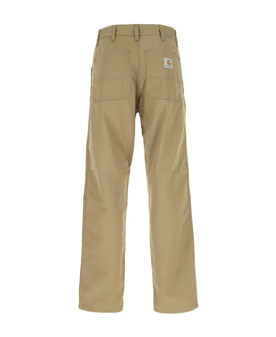 Logo-Patch Straight-Leg Trousers