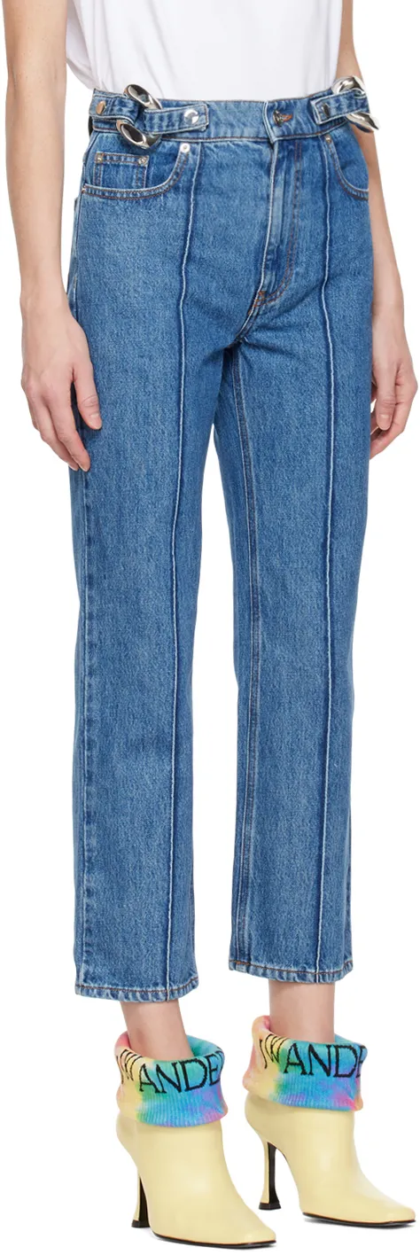Jw Anderson Chain-Link Slim Fit Jeans