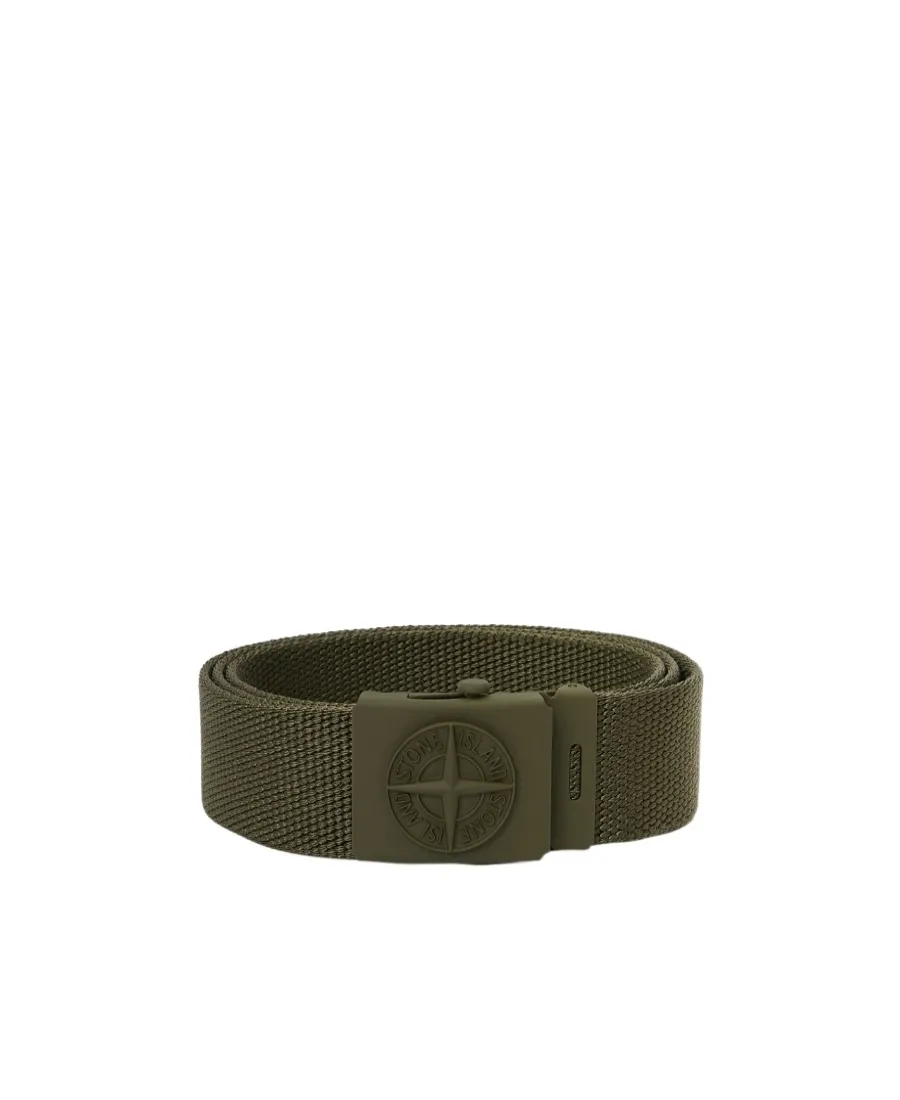 Debossed-Logo Detail Buckle Belt