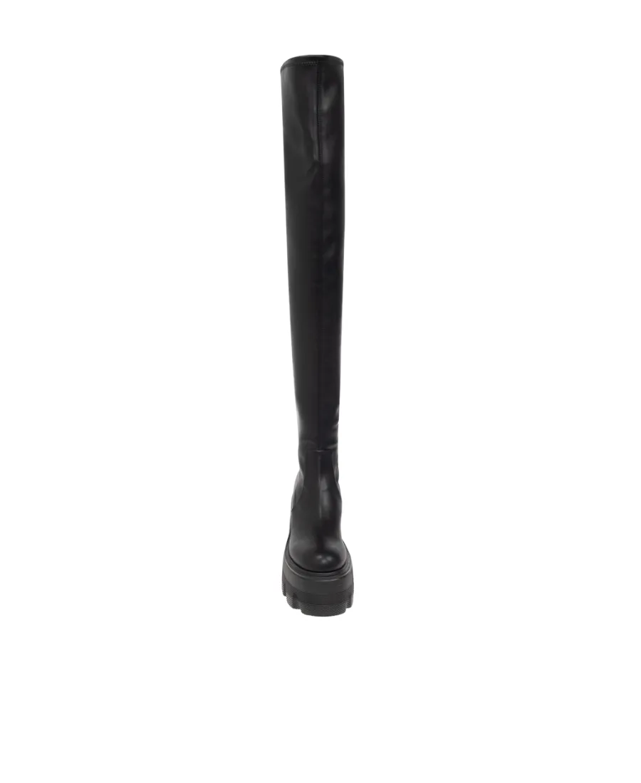 Casadei Round-Toe Thigh-High Platform Boots