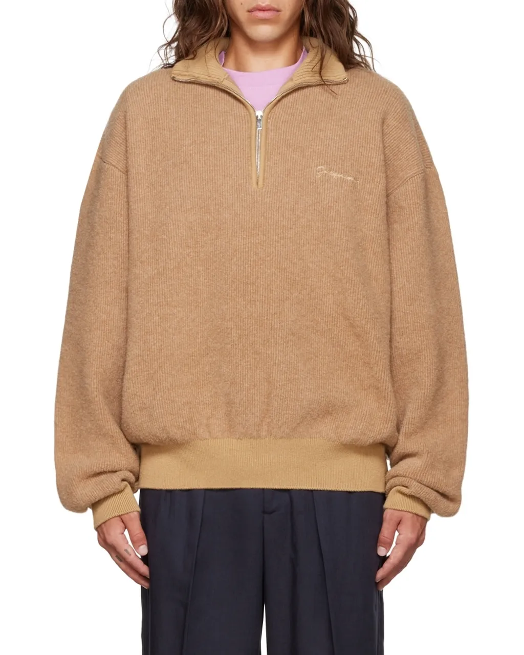 Jacquemus La Maille Berger Zip Collar Sweater