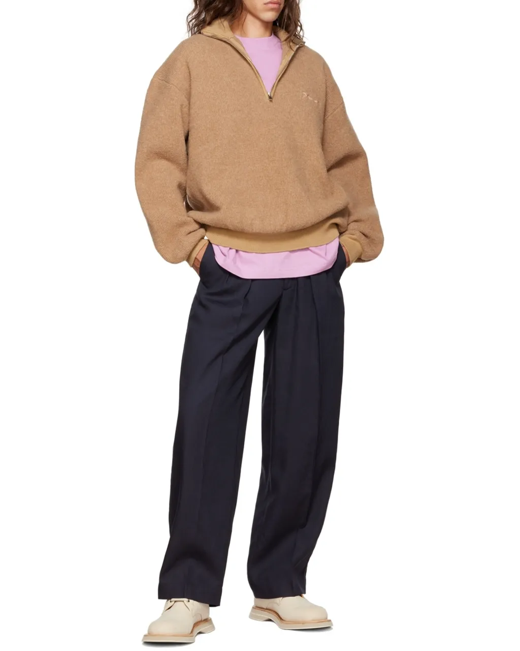 Jacquemus La Maille Berger Zip Collar Sweater