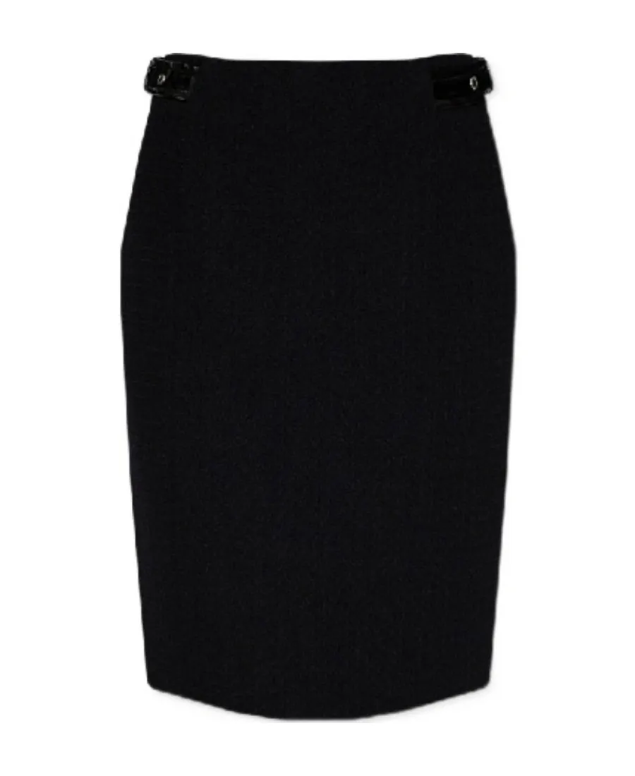 Strap-Detail Pencil Skirt