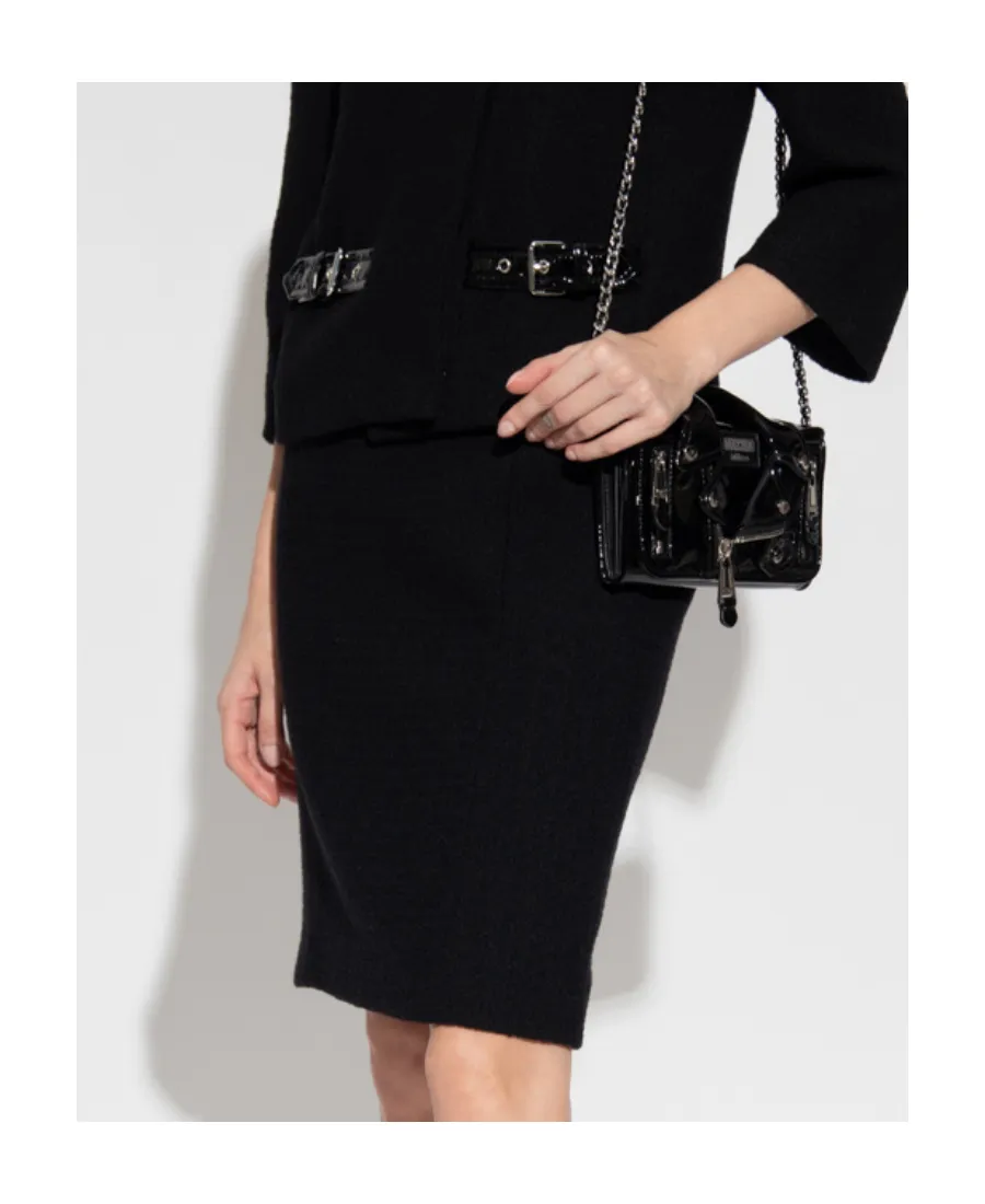 Strap-Detail Pencil Skirt