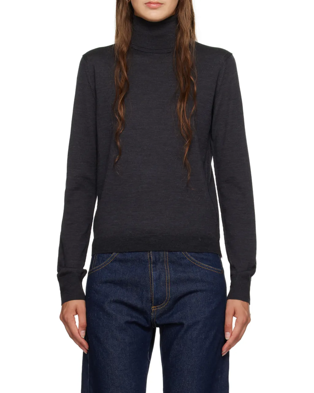 Maison Margiela Roll-Neck Stitching Detailed Jumper