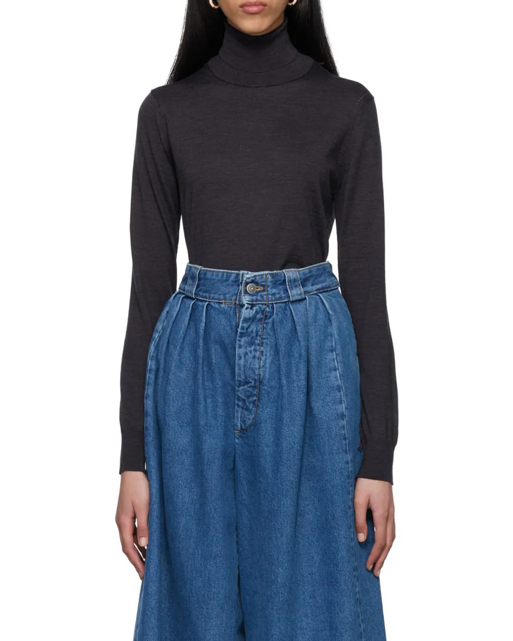 Maison Margiela Roll-Neck Stitching Detailed Jumper
