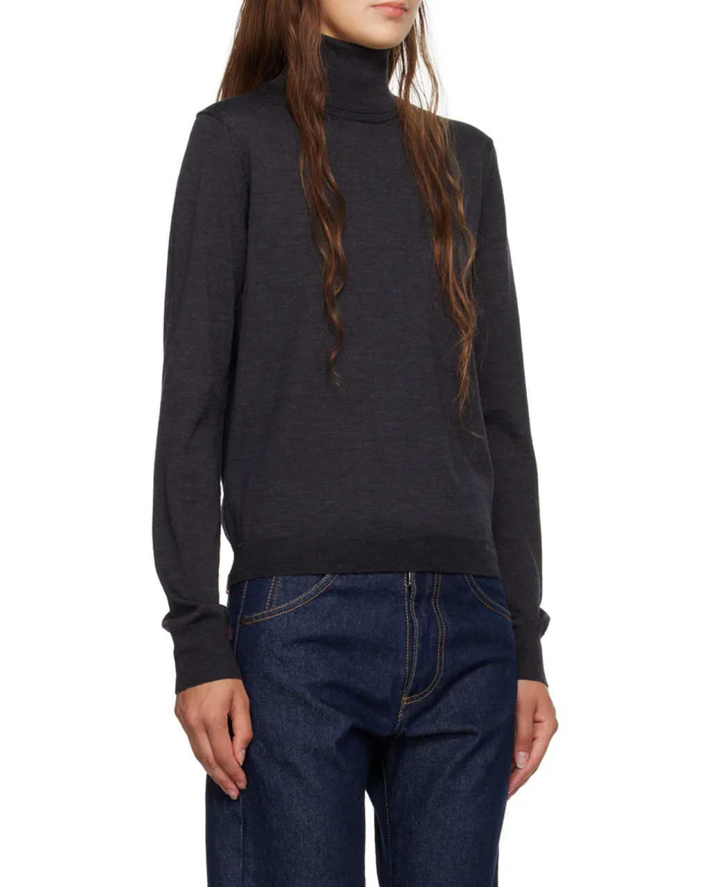 Maison Margiela Roll-Neck Stitching Detailed Jumper