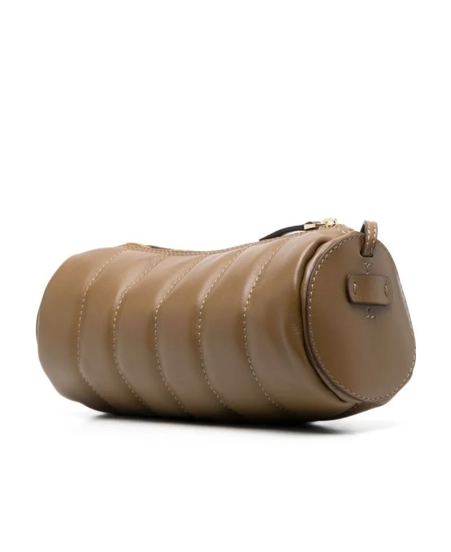 Manu Atelier Logo-Plaque Padded Cylinder Shoulder Bag