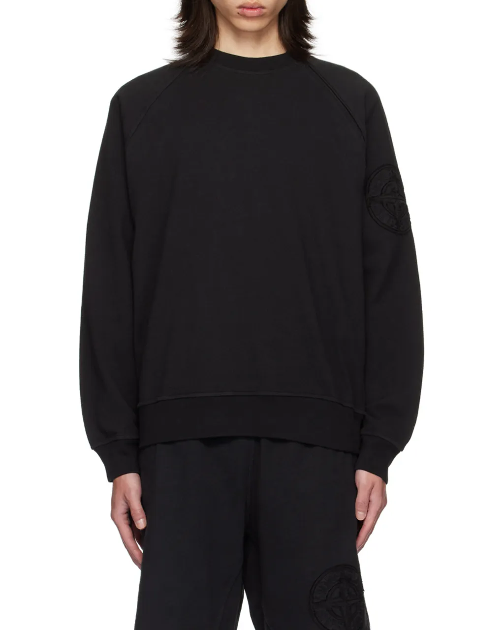 Stone Island Logo Patch Crewneck Sweatshirt