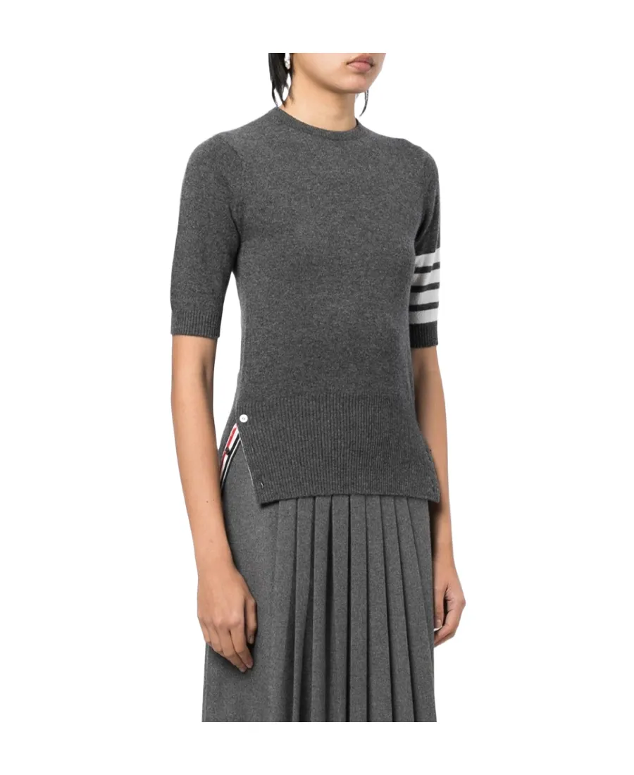 Thom Browne Short-Sleeved Knitted Top