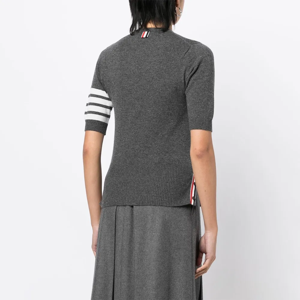 Thom Browne Short-Sleeved Knitted Top