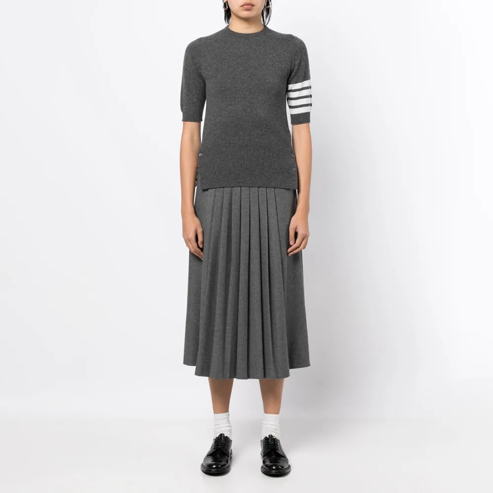 Thom Browne Short-Sleeved Knitted Top