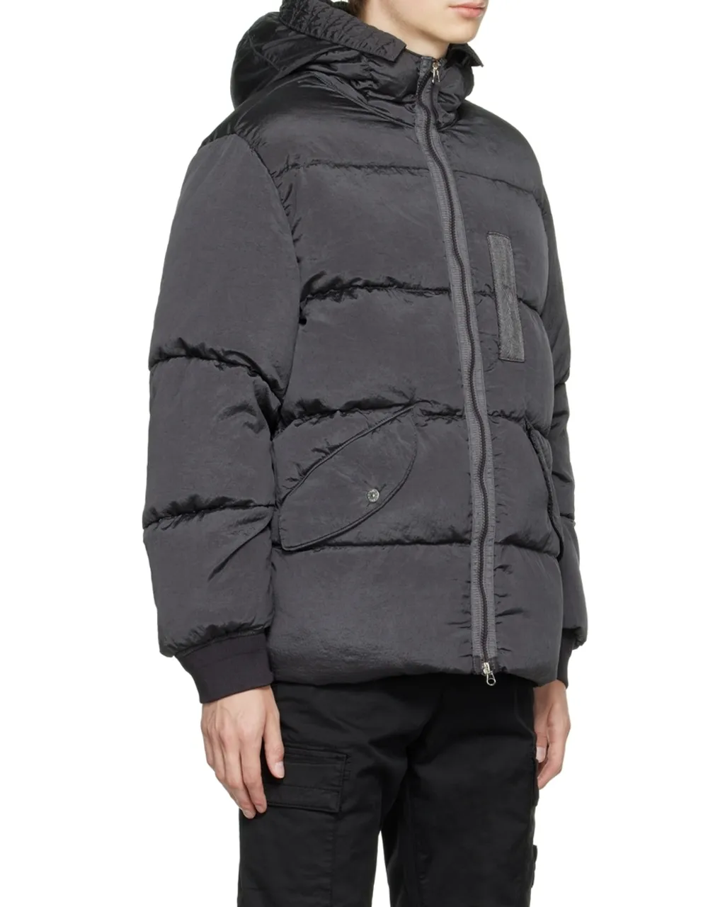 Compass Logo-Patch Padded Jacket