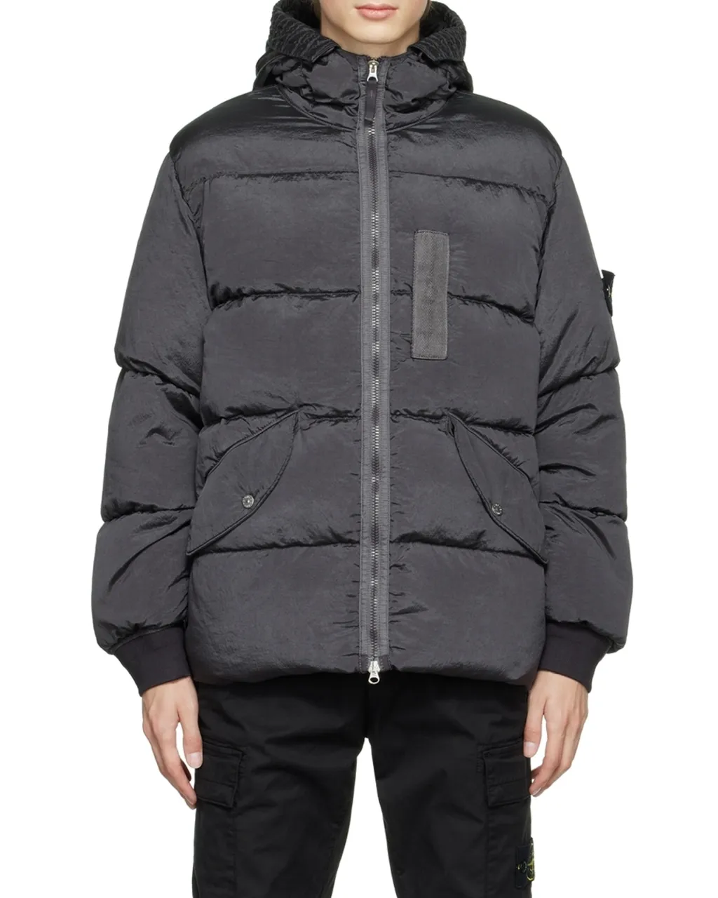 Compass Logo-Patch Padded Jacket