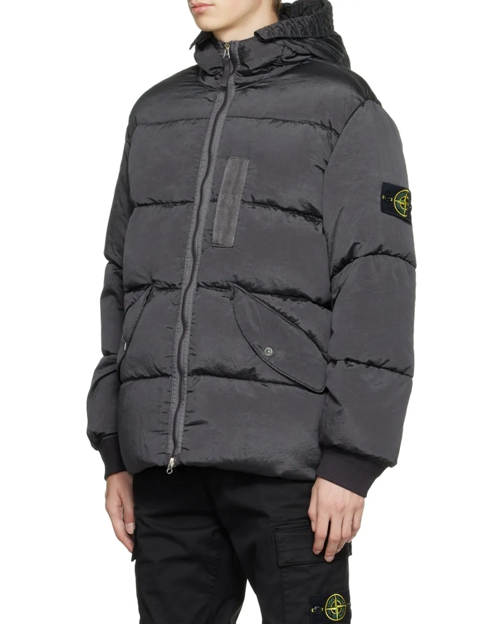 Compass Logo-Patch Padded Jacket
