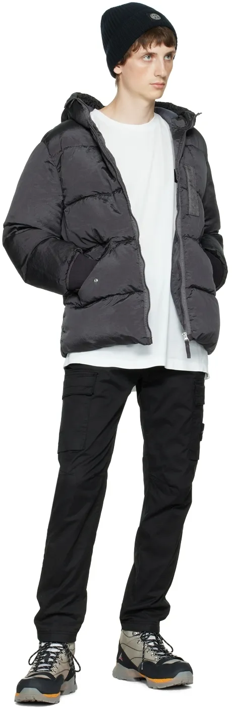 Compass Logo-Patch Padded Jacket