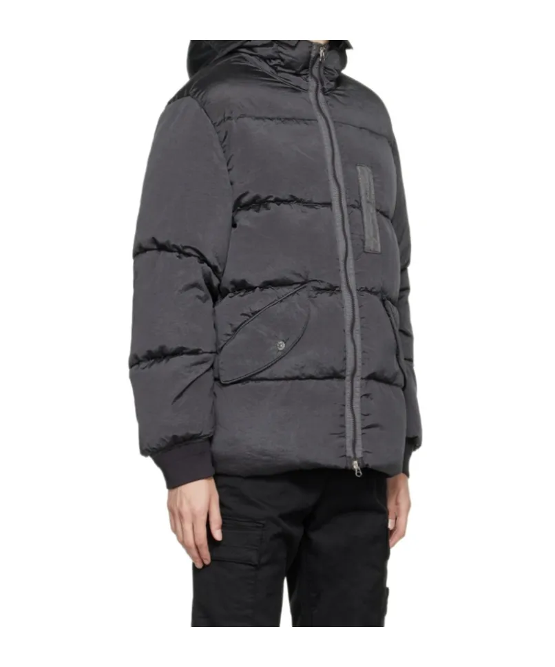 Compass Logo-Patch Padded Jacket