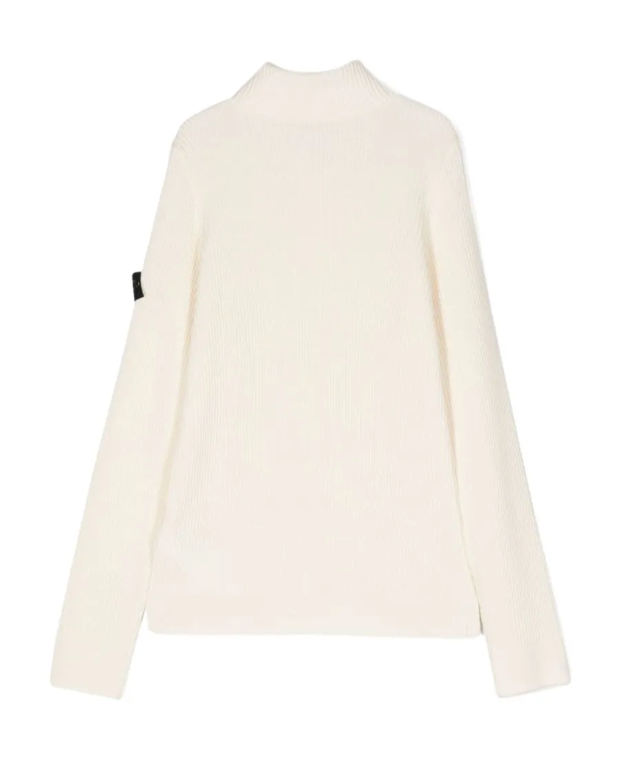 Stone Island Junior Compass-Patch Roll-Neck Jumper