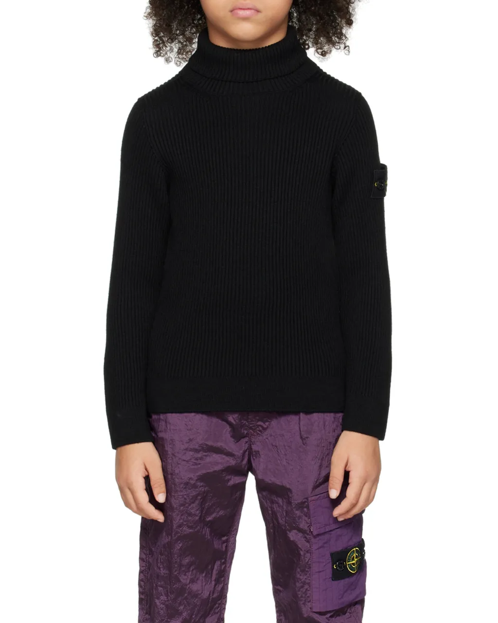 Stone Island Junior Compass-Patch Roll-Neck Jumper