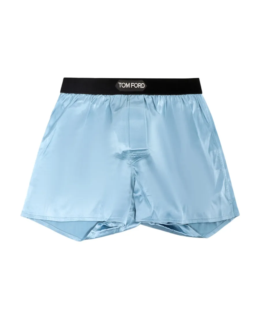 Tom Ford Logo-Waistband Stretched Satin Boxers