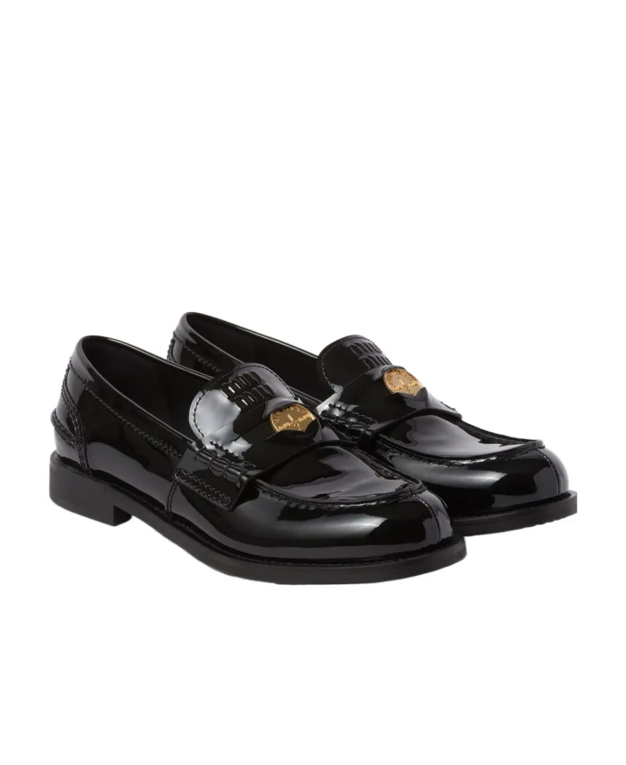 Miu Miu Round Toe Penny Loafers