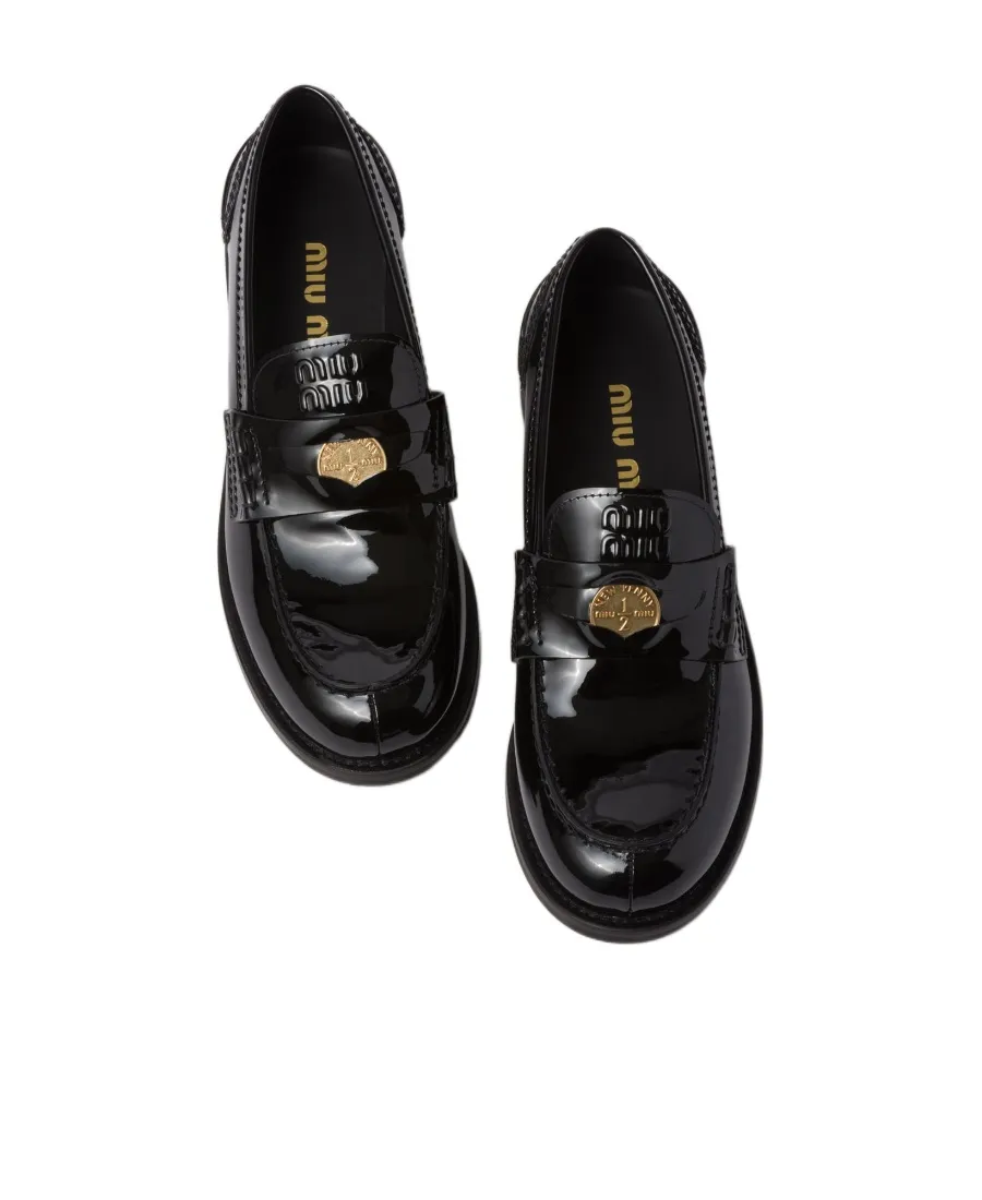 Miu Miu Round Toe Penny Loafers