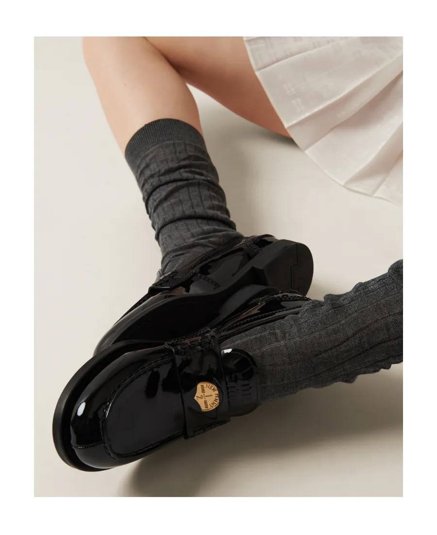 Miu Miu Round Toe Penny Loafers