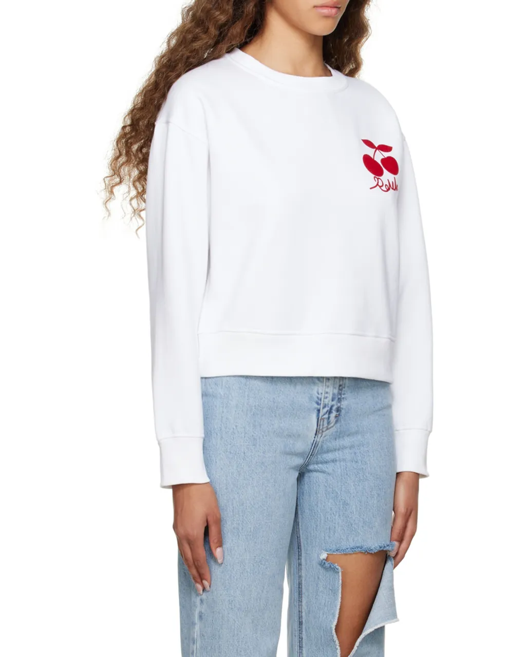 Embroidered-Logo Long-Sleeve Sweatshirt