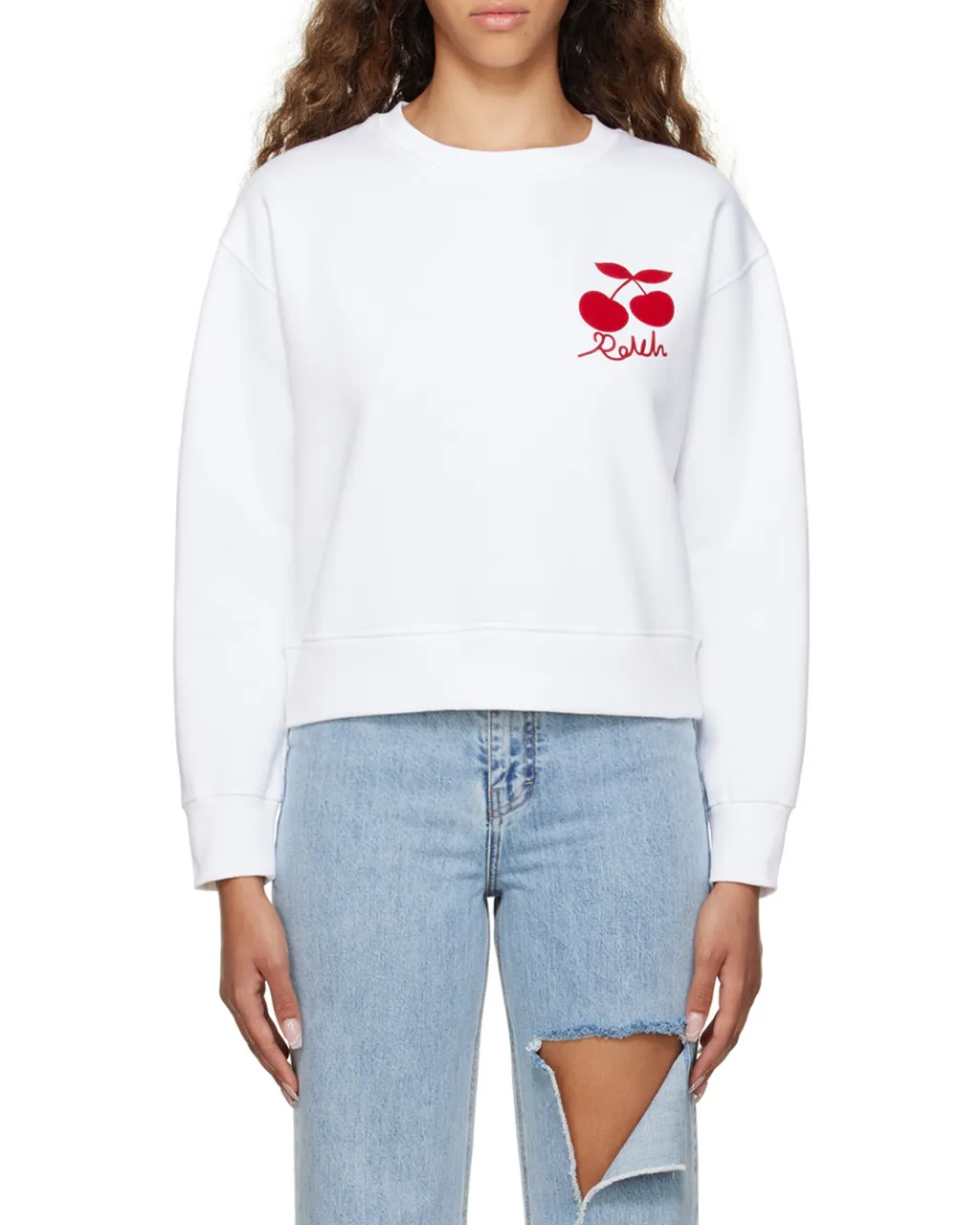 Embroidered-Logo Long-Sleeve Sweatshirt