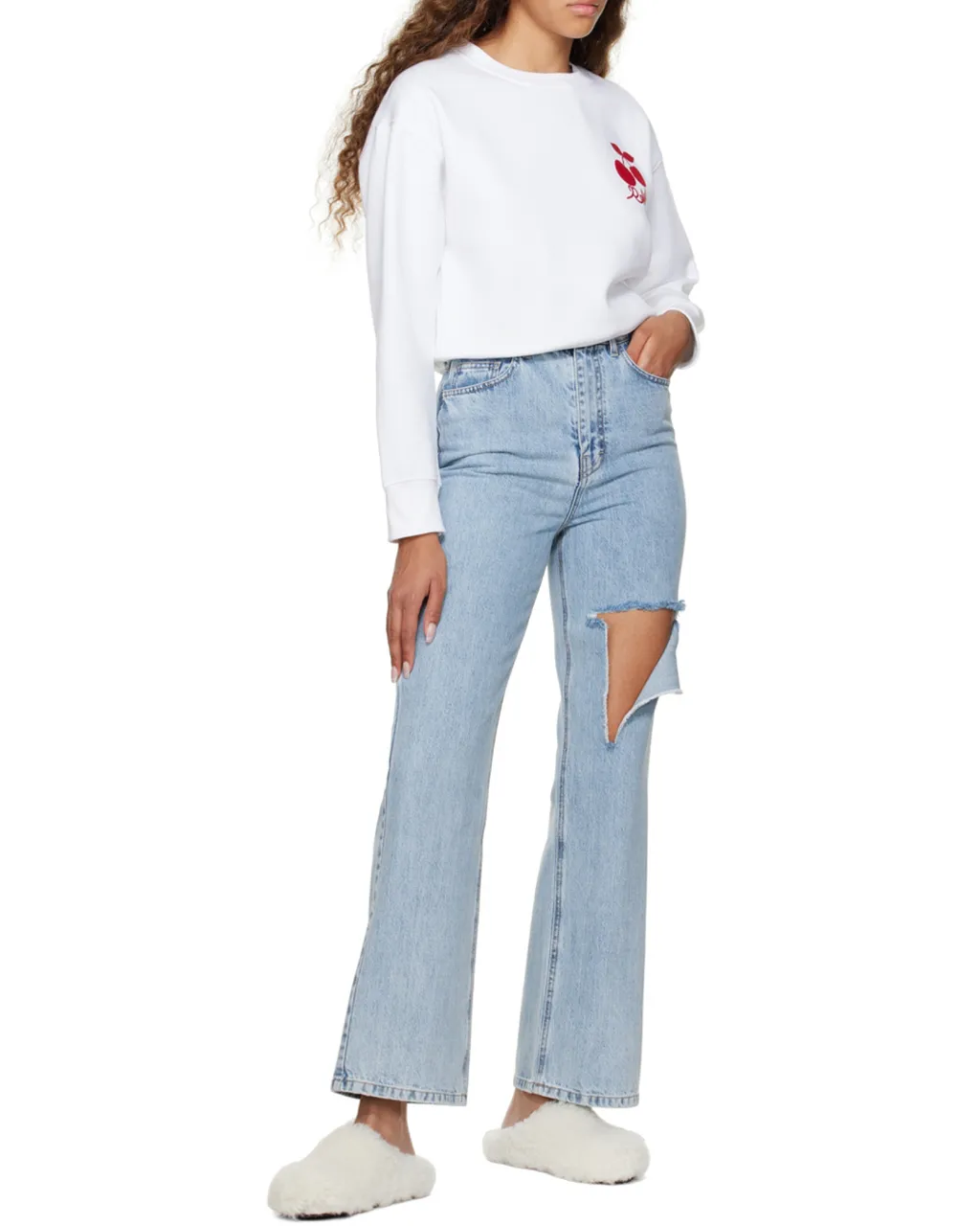 Embroidered-Logo Long-Sleeve Sweatshirt