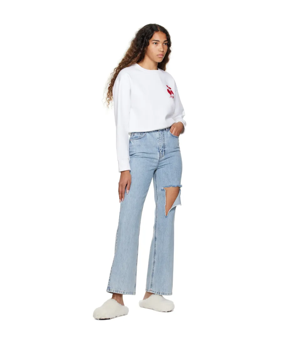 Embroidered-Logo Long-Sleeve Sweatshirt
