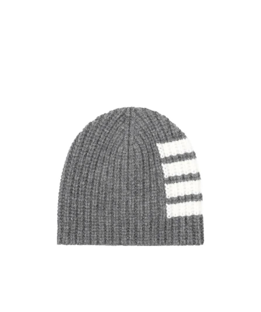 4-Bar Stripe Knitted Beanie