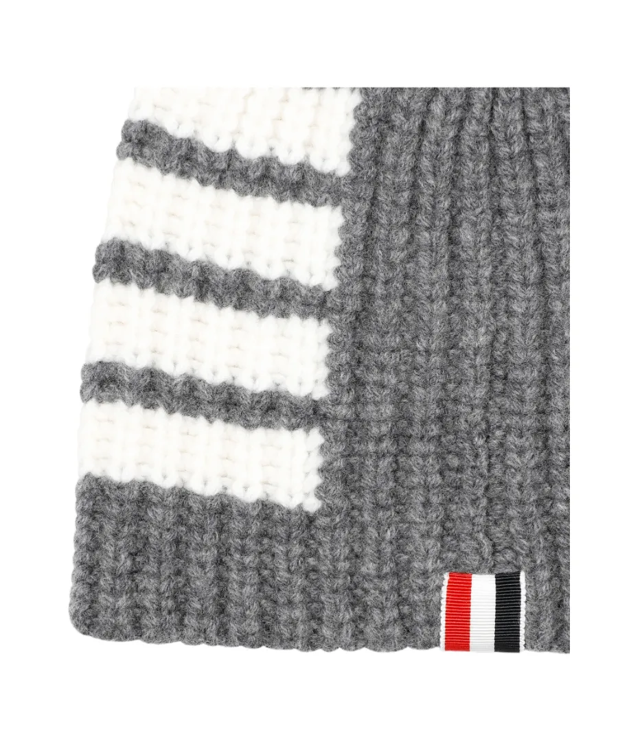 4-Bar Stripe Knitted Beanie
