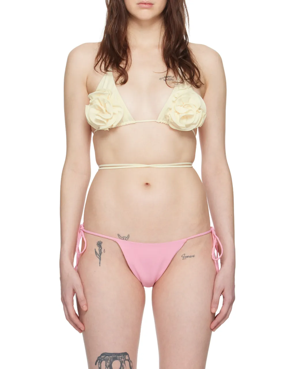 Magda Butrym Floral Strappy Triangle Bikini Top