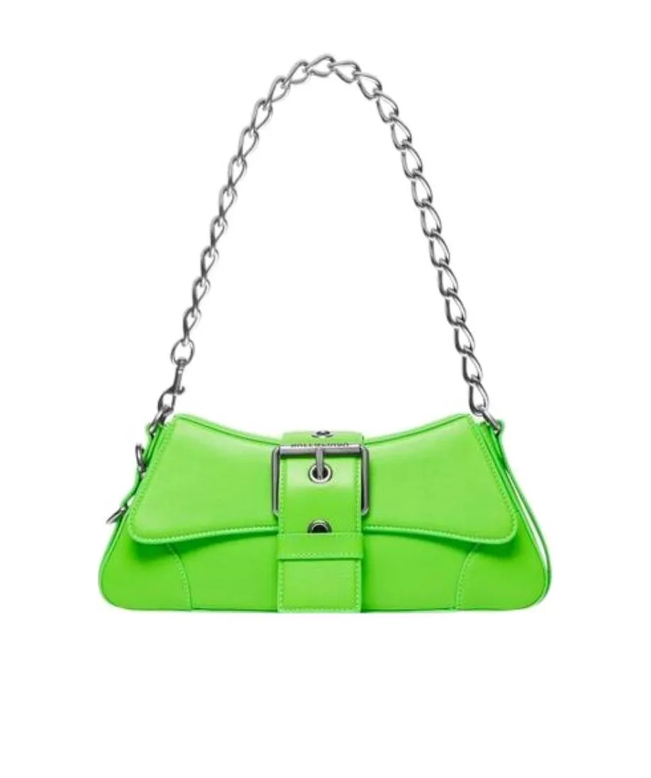 Lindsay Small Shoulder Bag With Strap In Bright Green