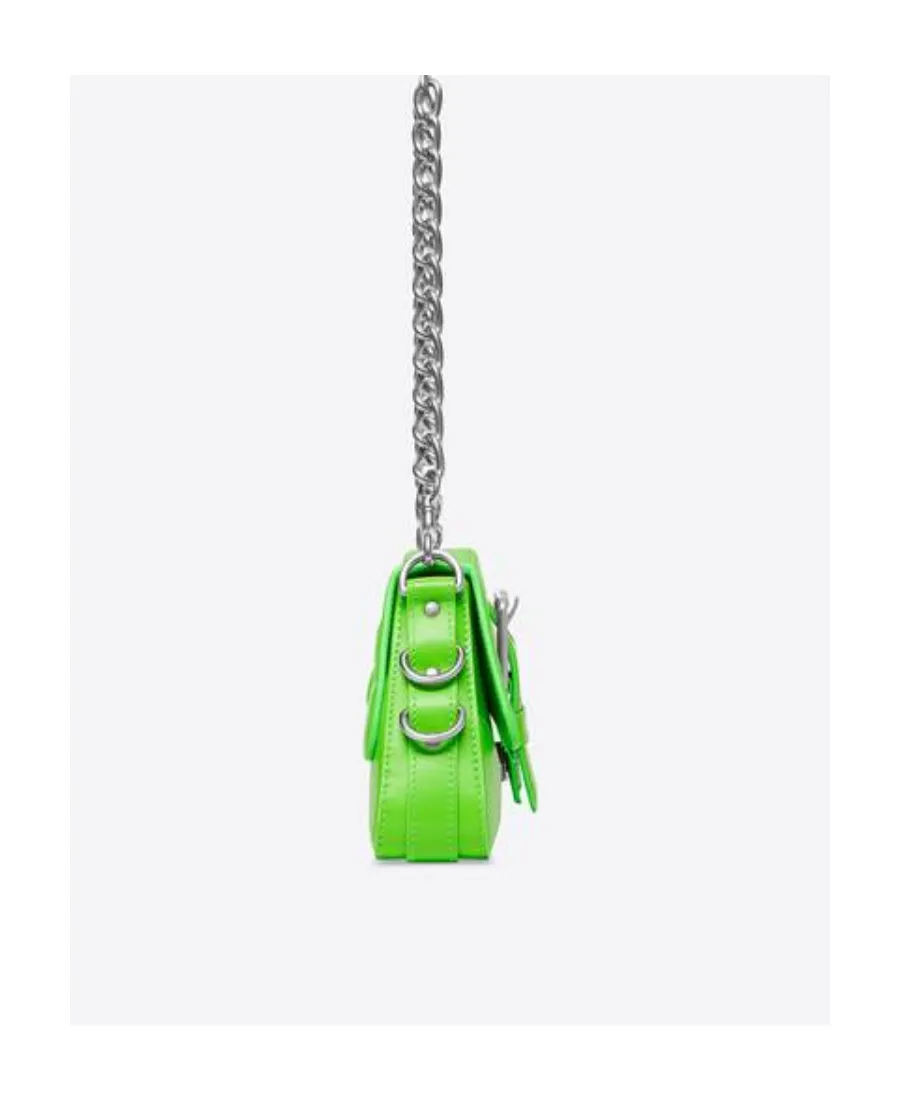 Lindsay Small Shoulder Bag With Strap In Bright Green