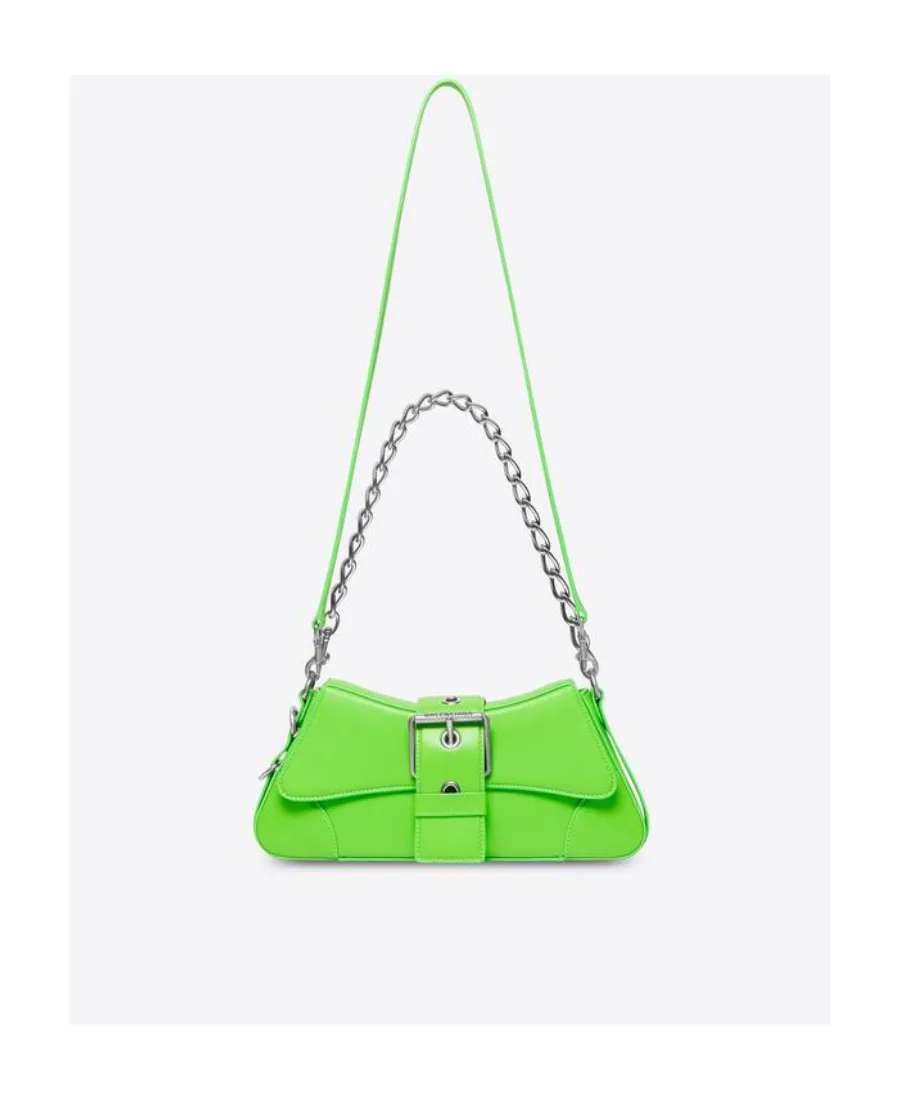 Lindsay Small Shoulder Bag With Strap In Bright Green