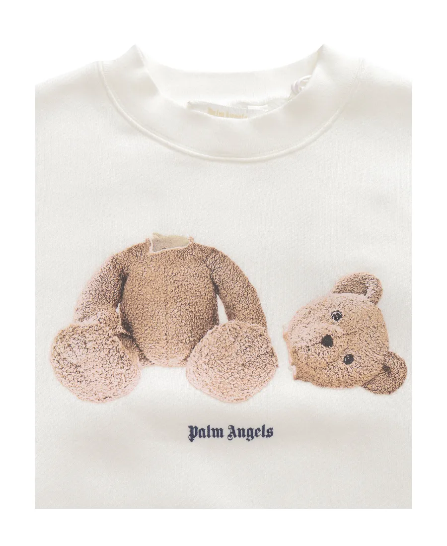 Palm Angels Kids Logo Detailed Crewneck Sweatshirt