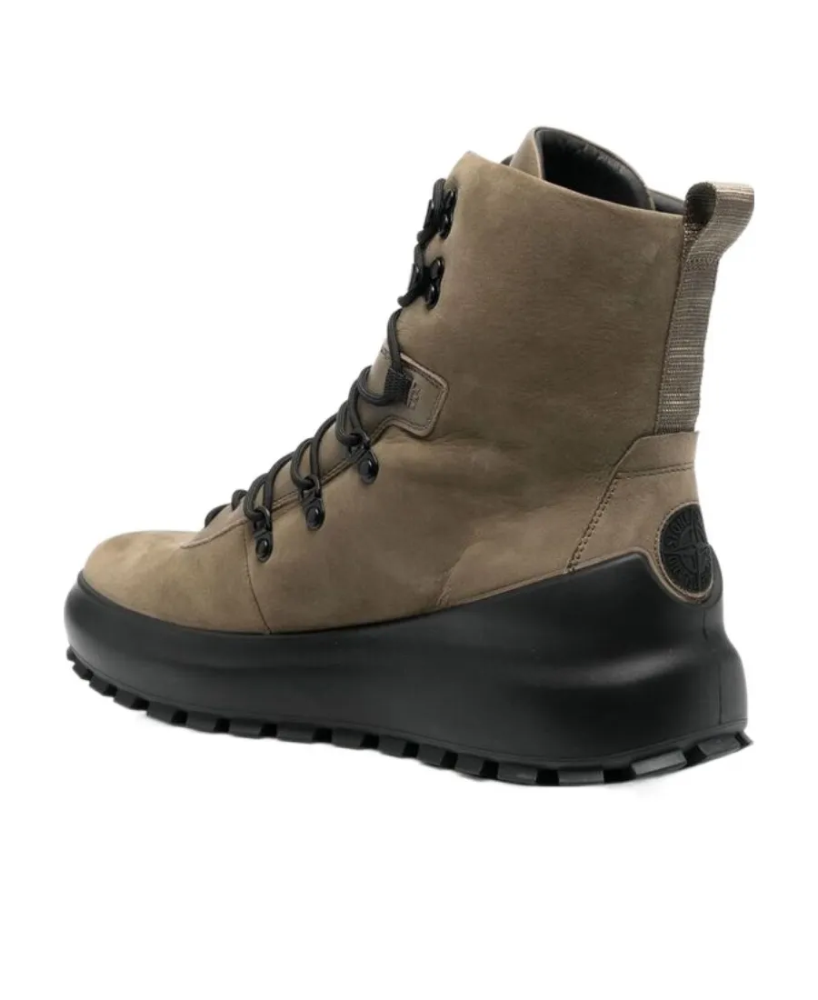 Lace-Up Suede Boots