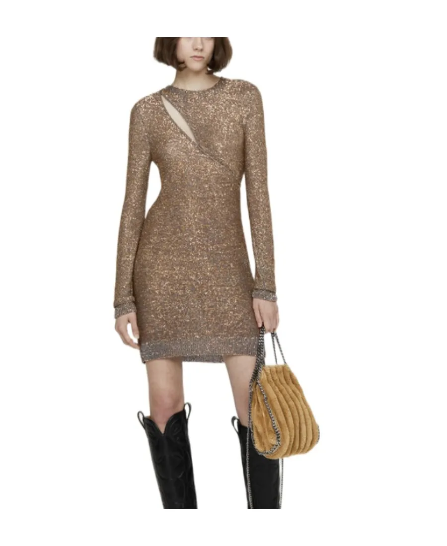 Stella Mccartney Sequin Knitted Mini Dress