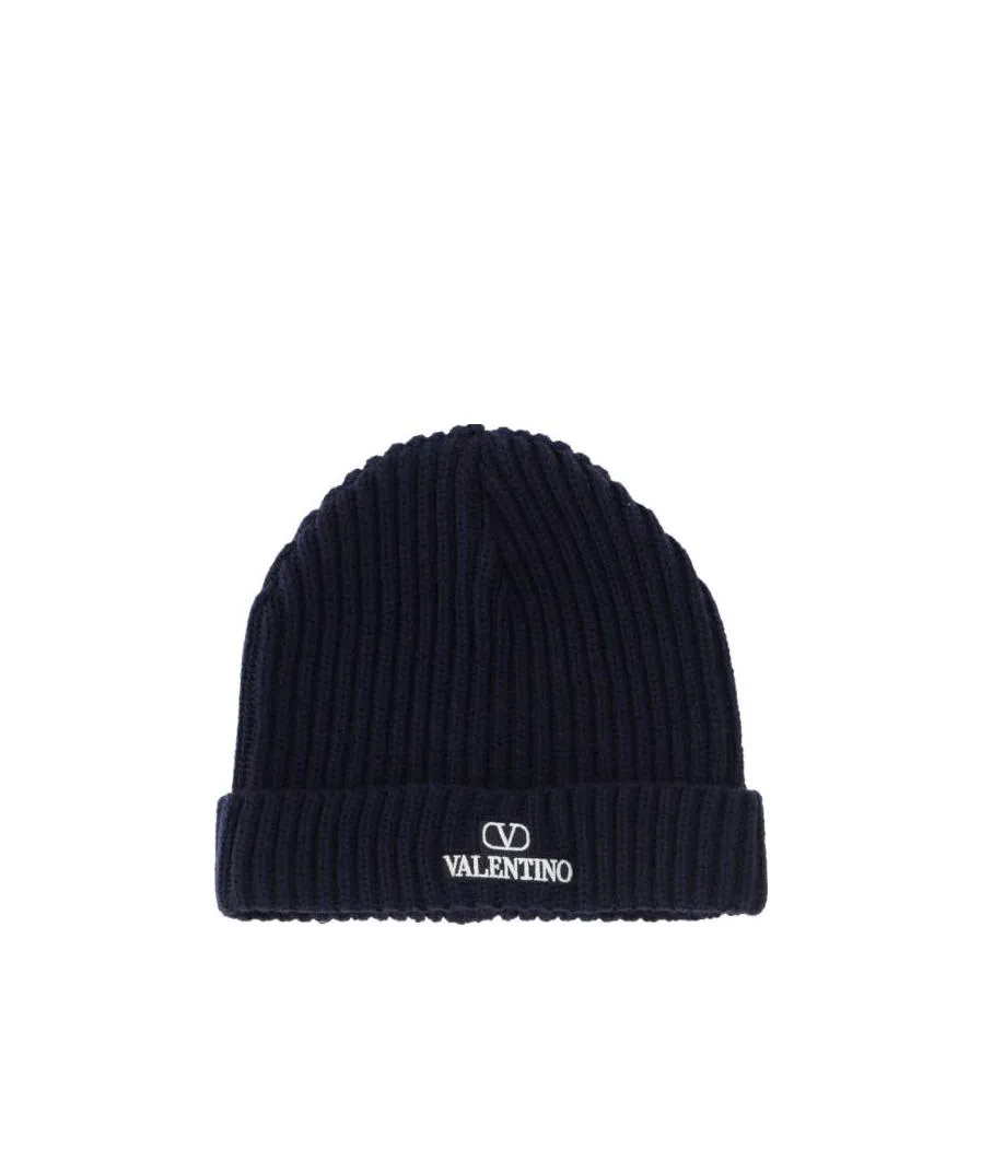 Valentino Logo Embroidered Knitted Beanie