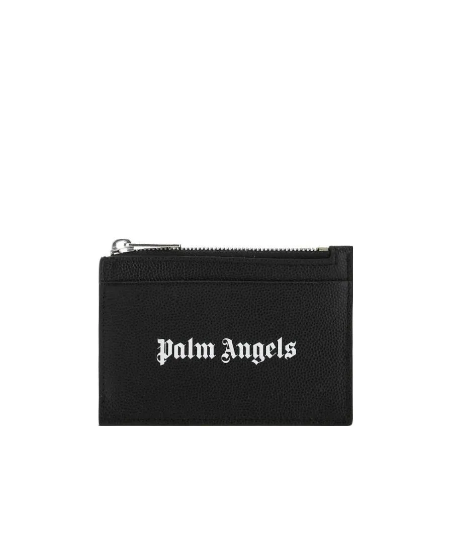 Palm Angels Logo Print Zipped Cardholder