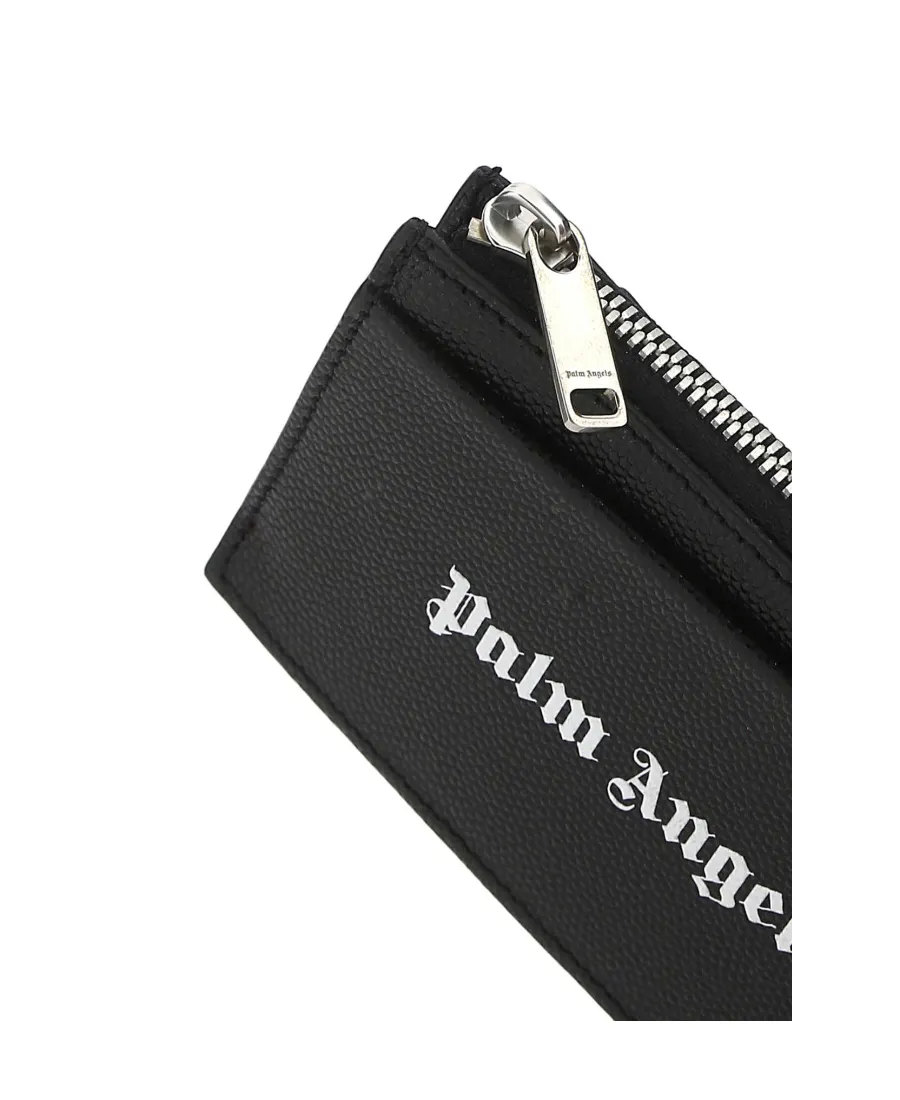 Palm Angels Logo Print Zipped Cardholder
