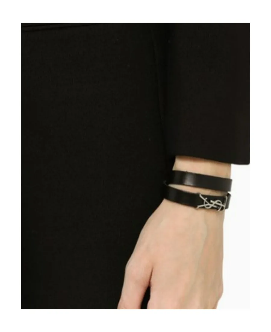 Saint Laurent Logo Plaque Bracelet