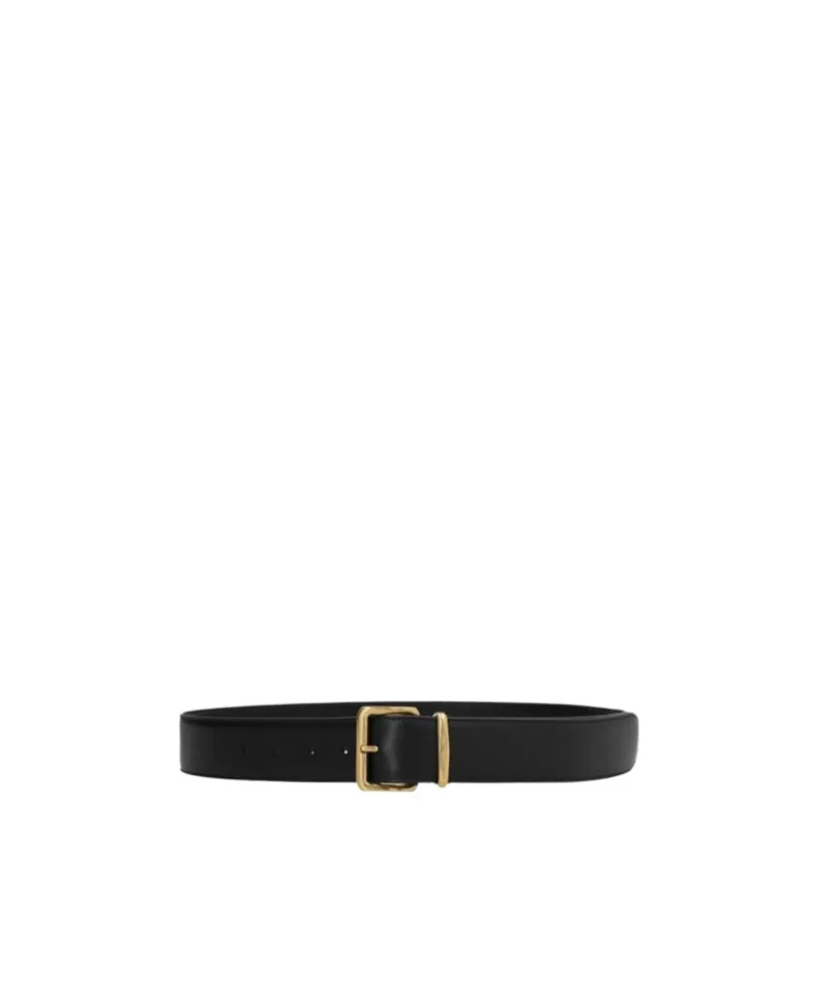 Miu Miu Logo Engraved Buckle Belt