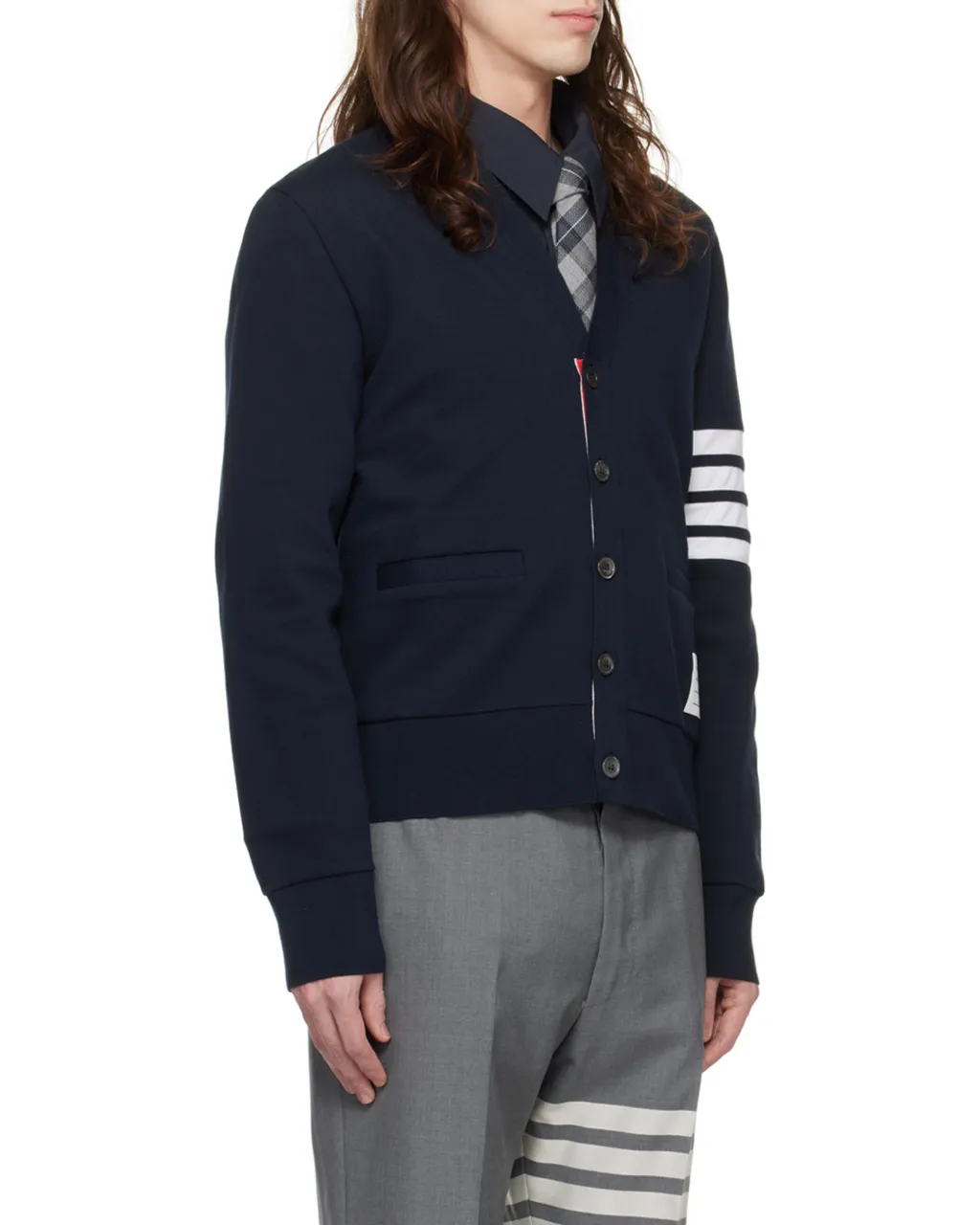 4-Bar V-Neck Cardigan