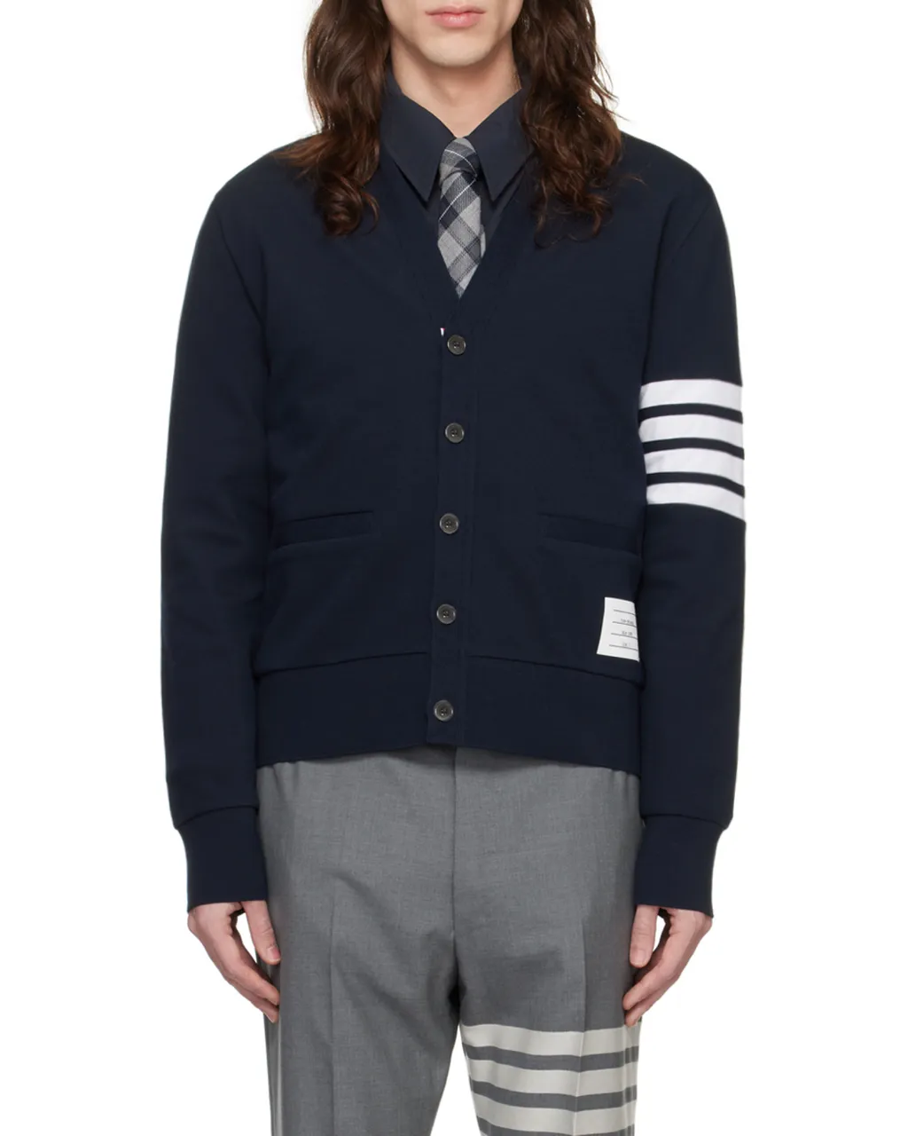 4-Bar V-Neck Cardigan